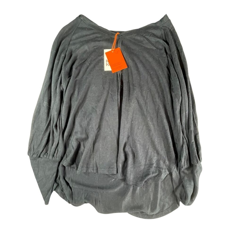 Knox Rose Sweater Womens Large Black Boho Flowy Tunic Long Sleeve Target NWT